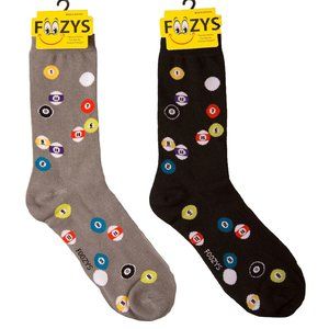 Billiards Pool Table Strike Skill Cue Game Balls Sport 2 Pairs Foozys Mens Socks